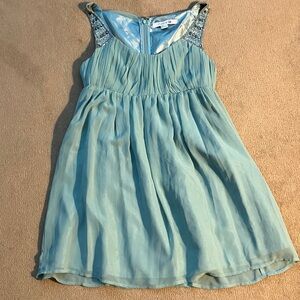 Forever 21 Teal Mini Dress with Embellished Straps